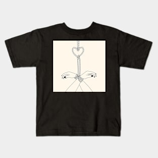 HANDS TIED FORMING HEART Kids T-Shirt